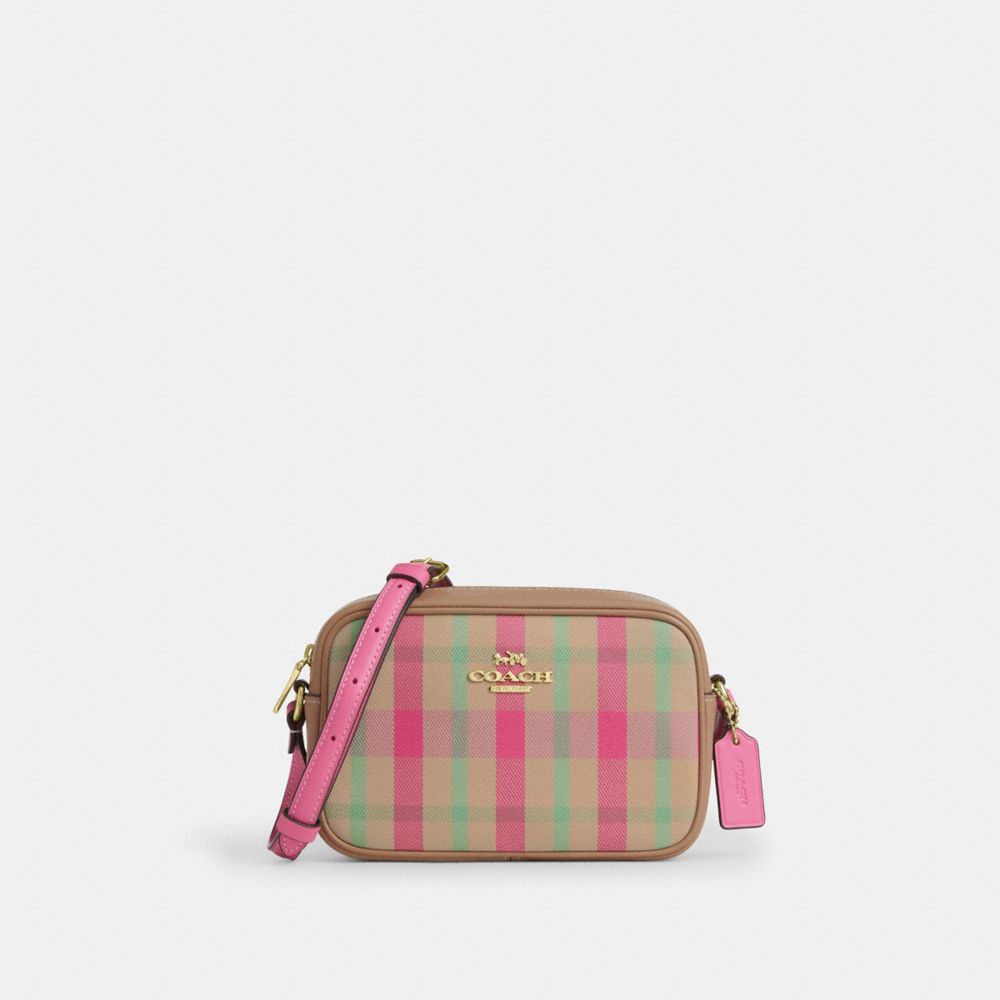 Mini Jamie Camera Bag With Plaid Print