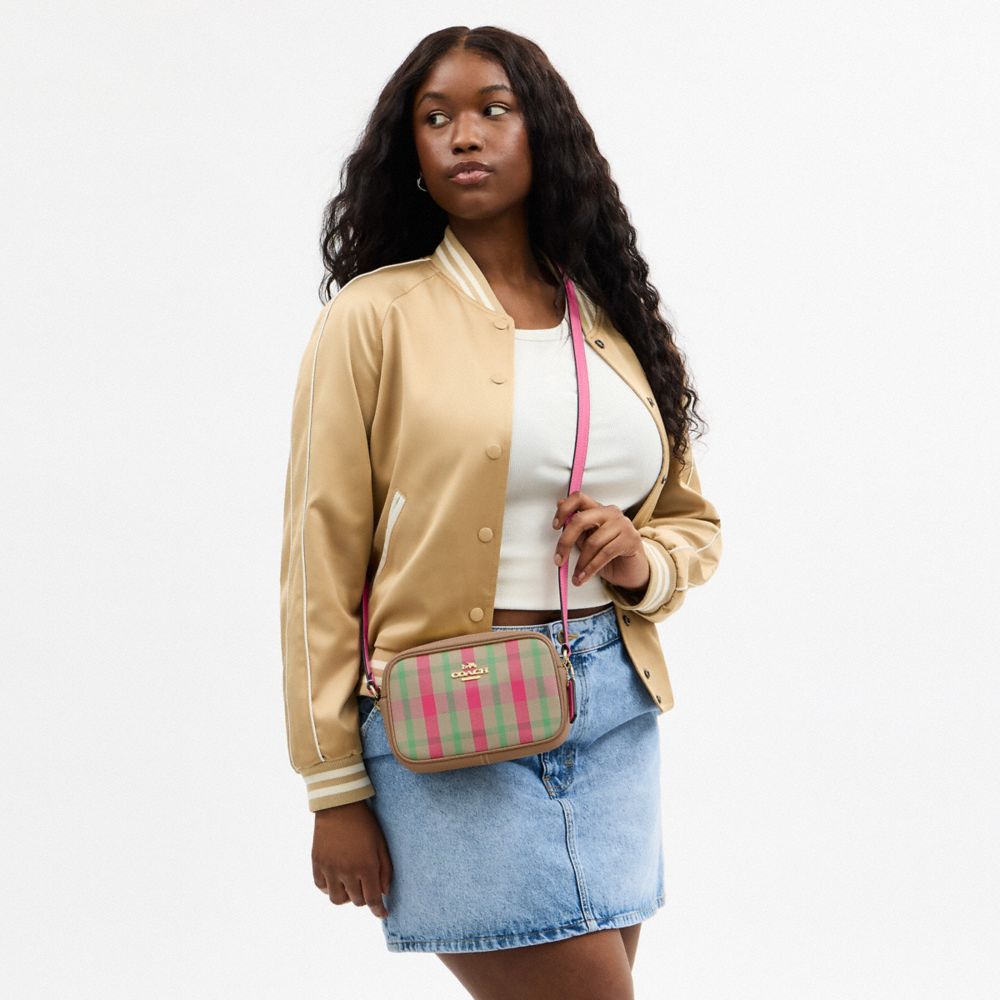 Mini Jamie Camera Bag With Plaid Print