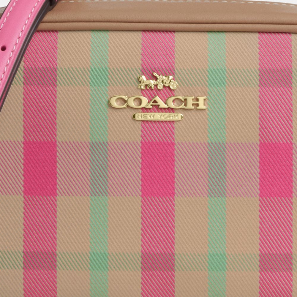 Mini Jamie Camera Bag With Plaid Print