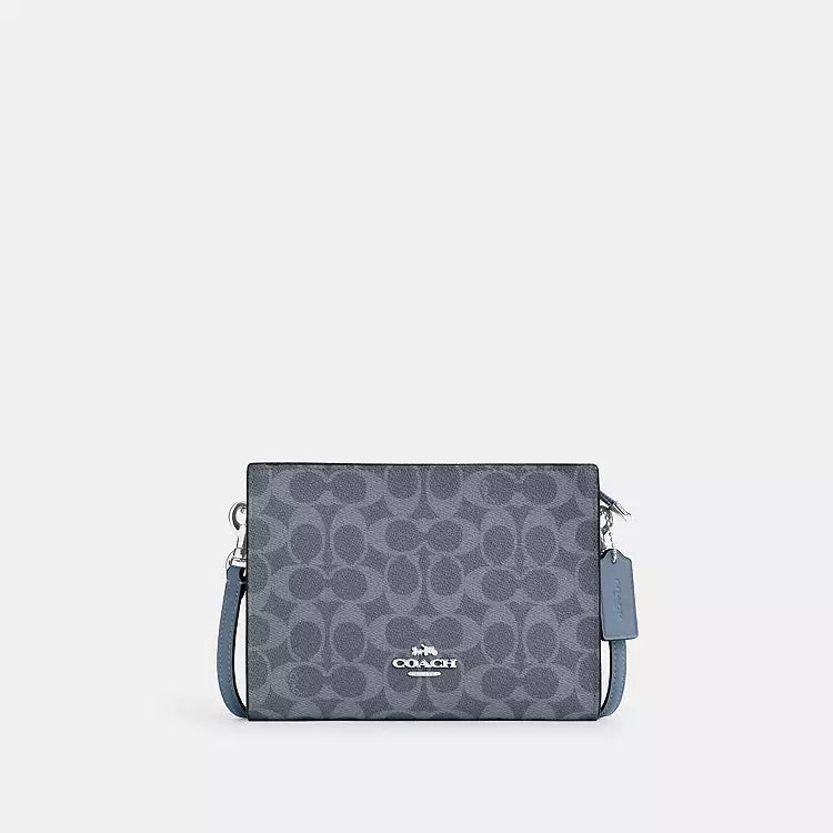 Slim Crossbody Bag  In Signature Canvas