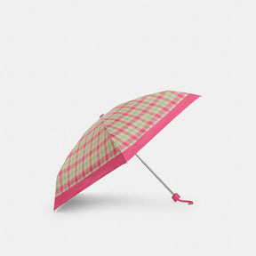 Uv Protection Mini Umbrella With Plaid Print