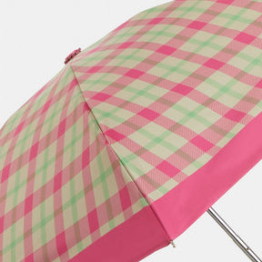 Uv Protection Mini Umbrella With Plaid Print