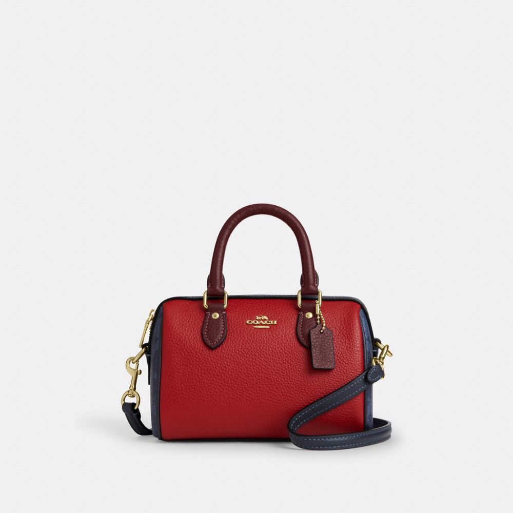Mini Rowan Crossbody Bag In Colorblock Signature Canvas