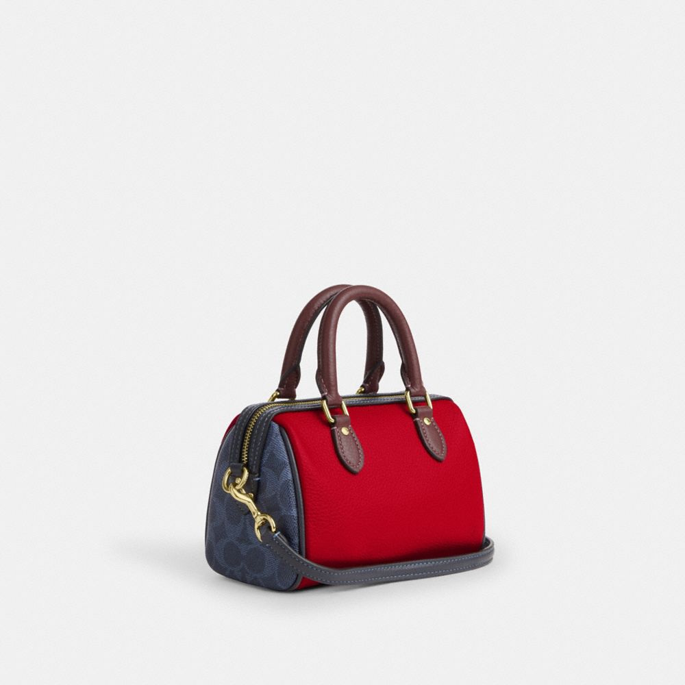 Mini Rowan Crossbody Bag In Colorblock Signature Canvas