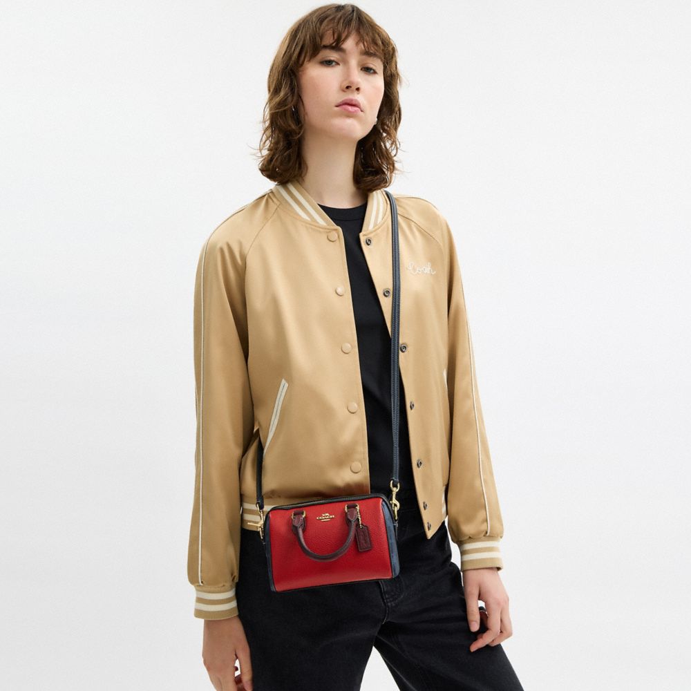 Mini Rowan Crossbody Bag In Colorblock Signature Canvas