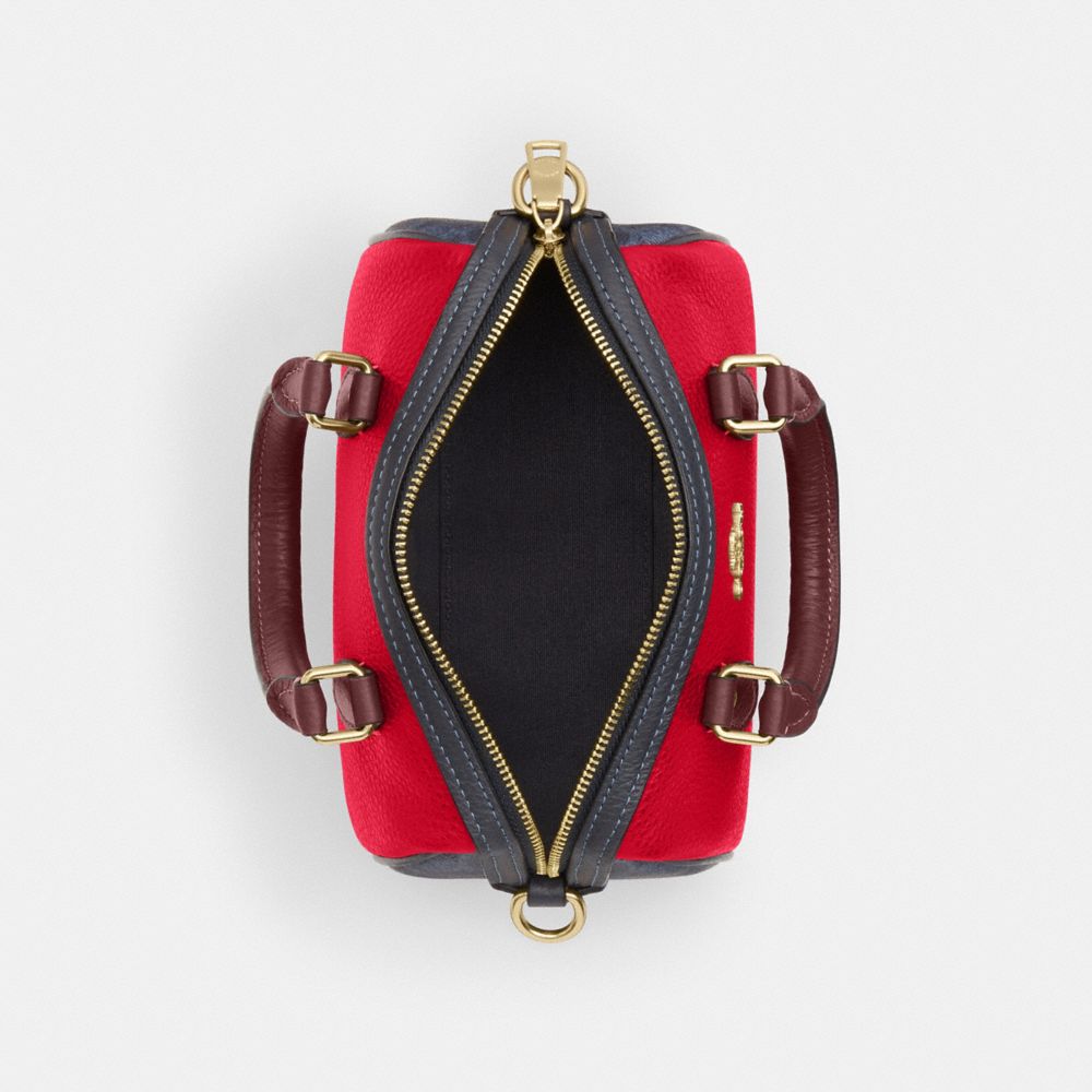 Mini Rowan Crossbody Bag In Colorblock Signature Canvas