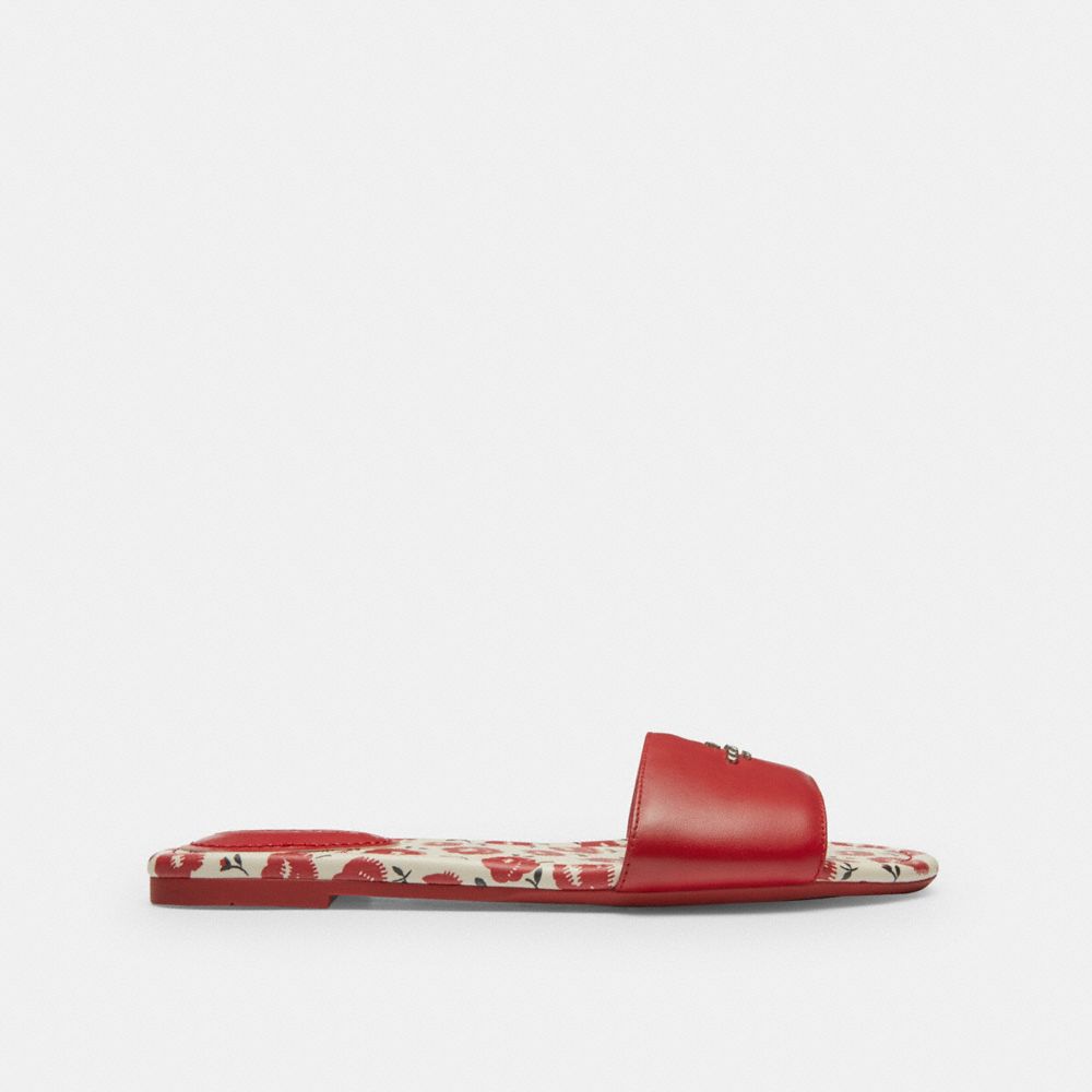 Slide Sandal With Floral Print