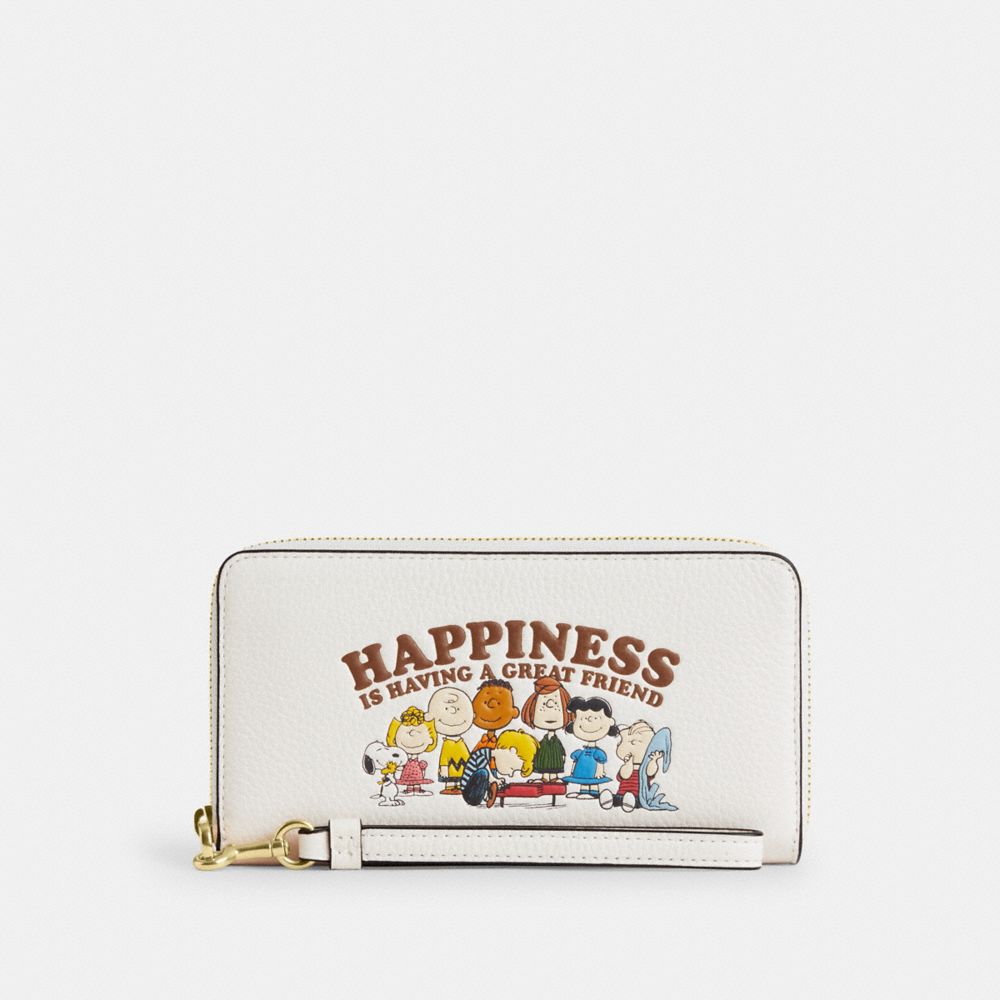 Coach X Peanuts Long Zip Around Wallet