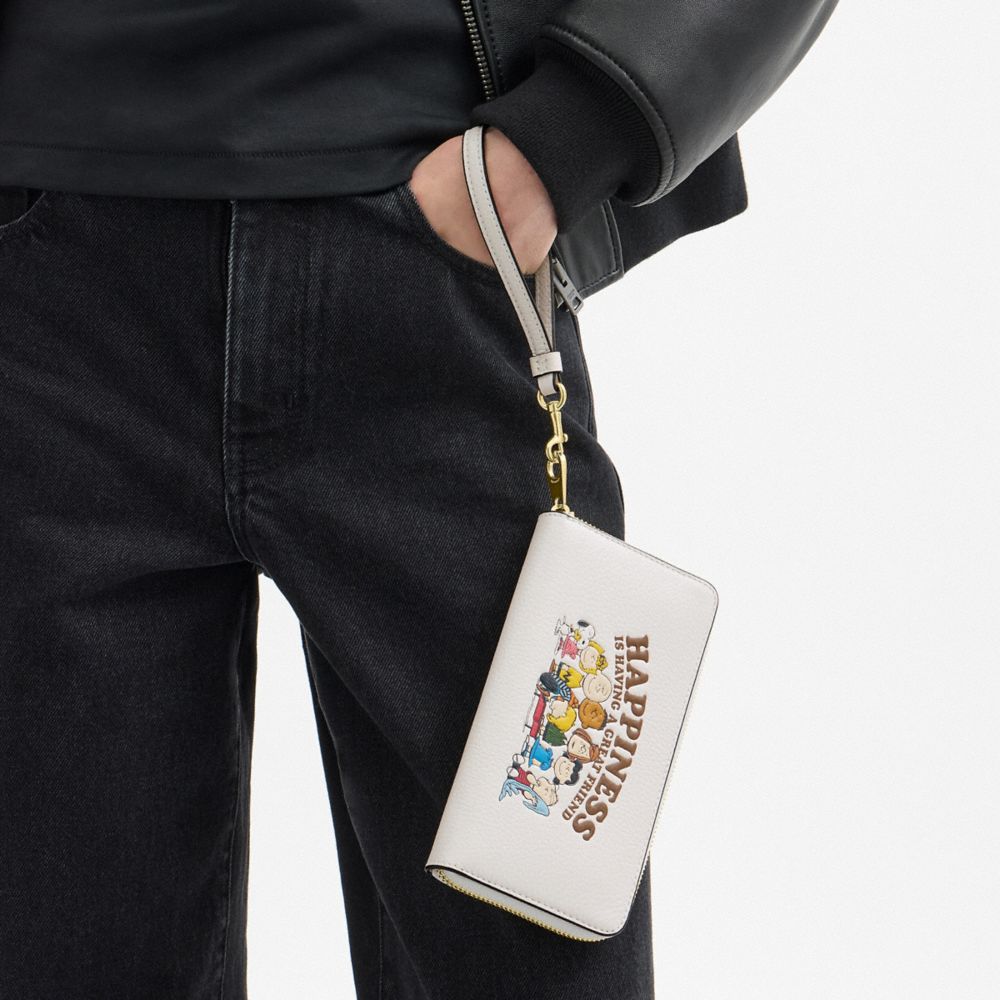 Coach X Peanuts Long Zip Around Wallet