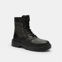 Combat Boot With Signature Jacquard