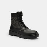 Combat Boot With Signature Jacquard