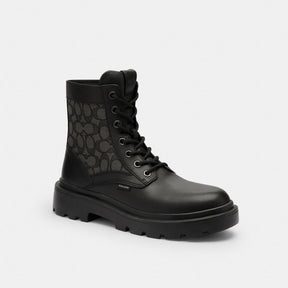 Combat Boot With Signature Jacquard
