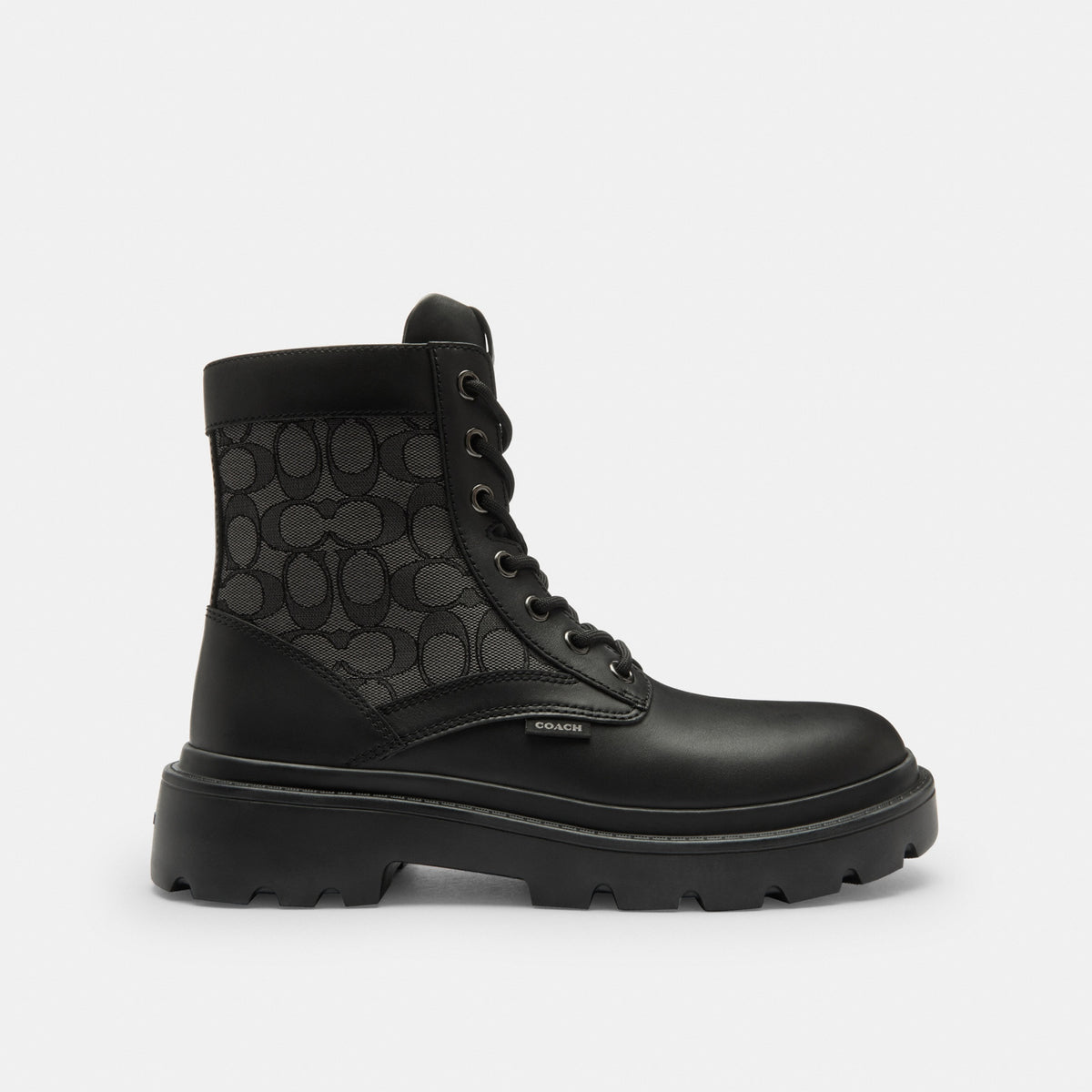 Combat Boot With Signature Jacquard