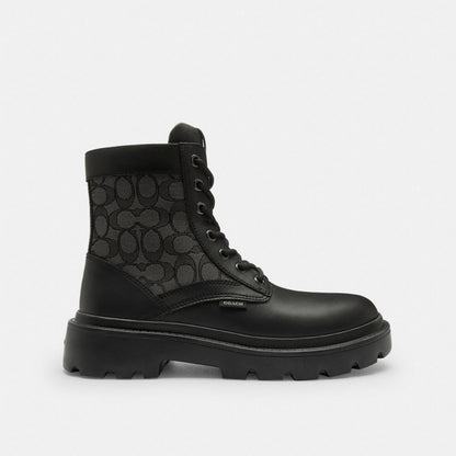 Combat Boot With Signature Jacquard