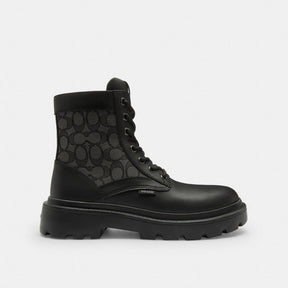 Combat Boot With Signature Jacquard