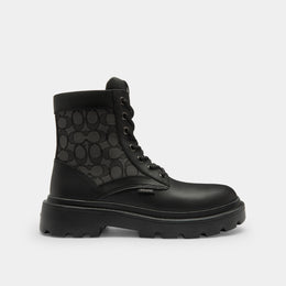 Combat Boot With Signature Jacquard