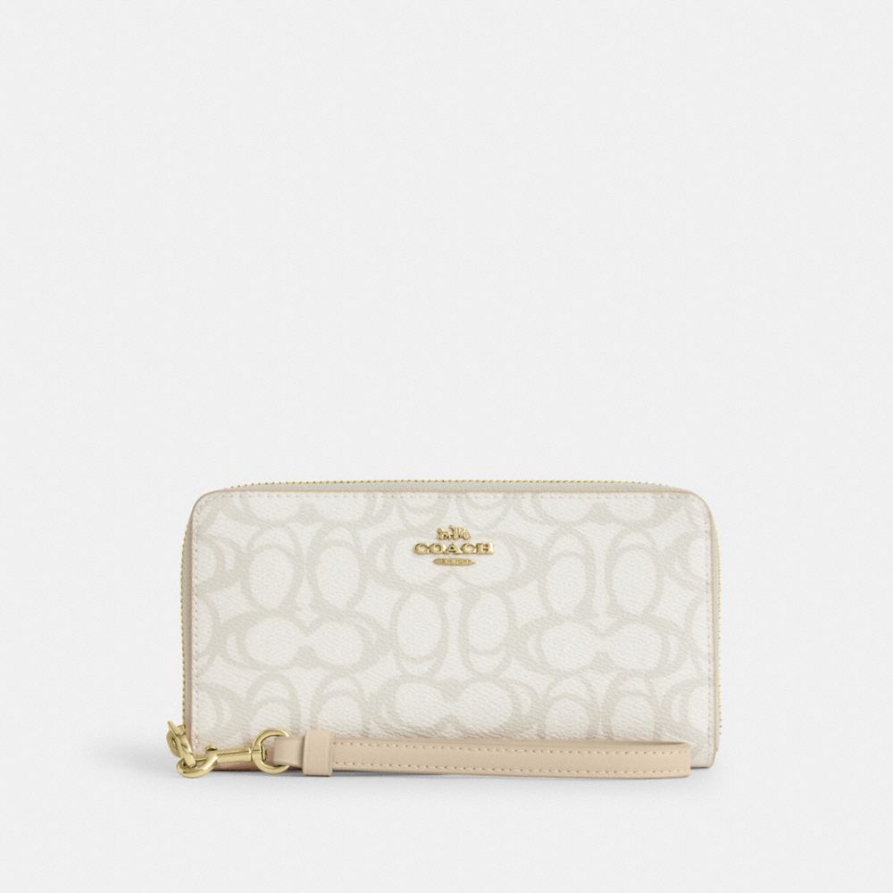 Long Zip Around Wallet In Sketch Signature Canvas