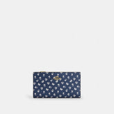 Slim Zip Wallet With Floral Print