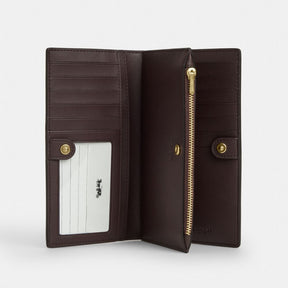 Slim Zip Wallet With Floral Print