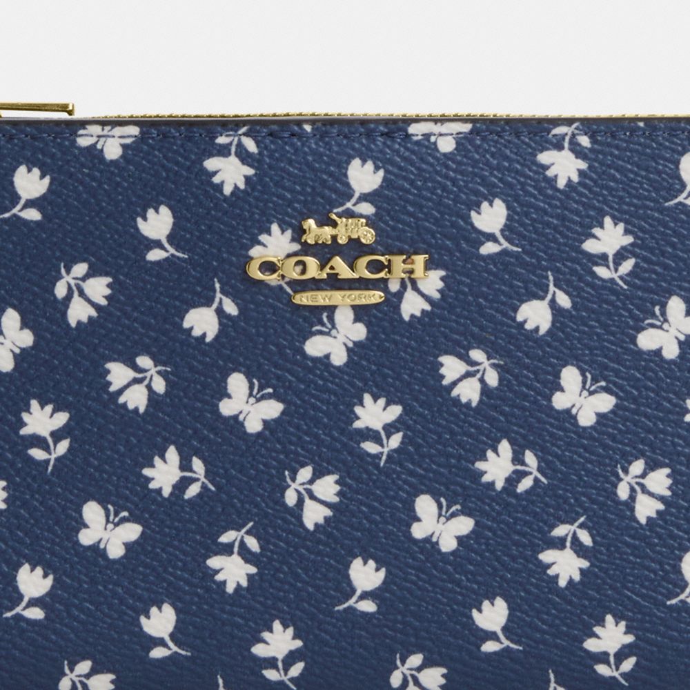 Slim Zip Wallet With Floral Print