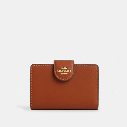 Medium Corner Zip Wallet With Gingham Print