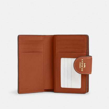 Medium Corner Zip Wallet With Gingham Print