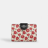 Medium Corner Zip Wallet With Floral Print