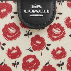 Medium Corner Zip Wallet With Floral Print
