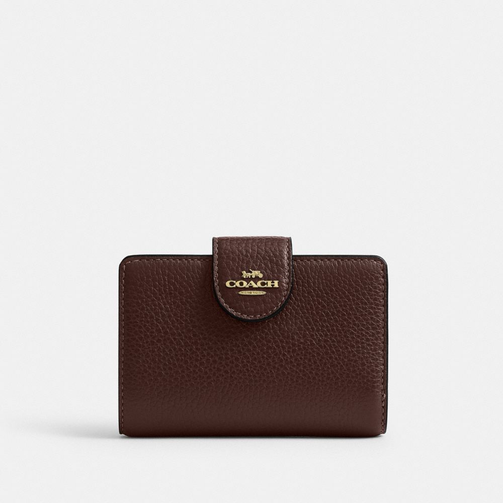 Medium Corner Zip Wallet With Gingham Print
