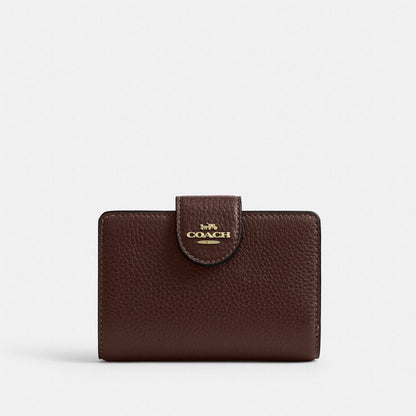Medium Corner Zip Wallet With Gingham Print