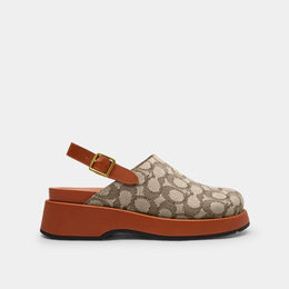 Sculpted C Platform Clog In Signature Textile Jacquard