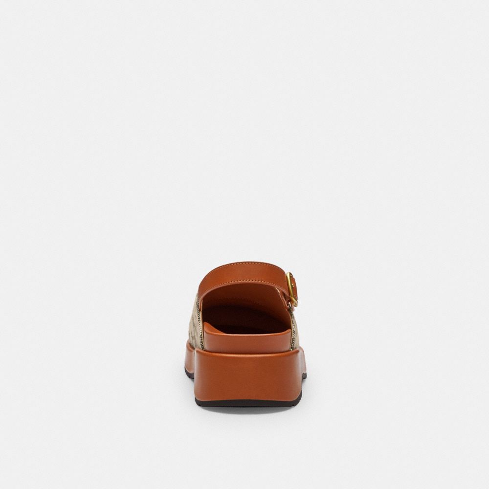 Sculpted C Platform Clog In Signature Textile Jacquard