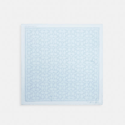 Iconic Motifs Print Silk Square Scarf