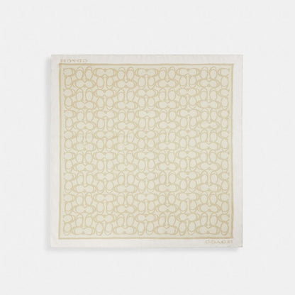 Iconic Motifs Print Silk Square Scarf