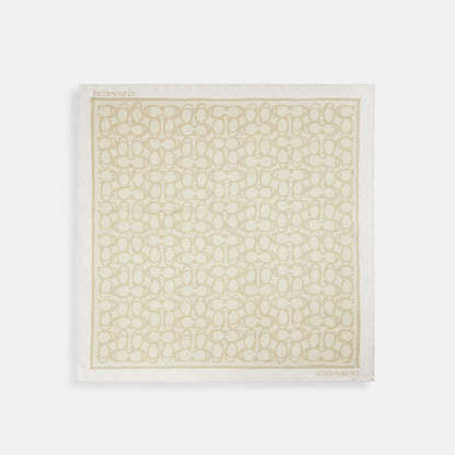 Iconic Motifs Print Silk Square Scarf