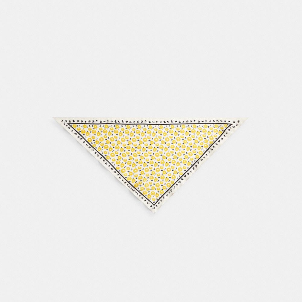 Evelyn Floral Print Silk Triangle Scarf