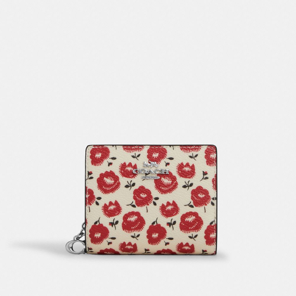 Snap Wallet With Floral Print