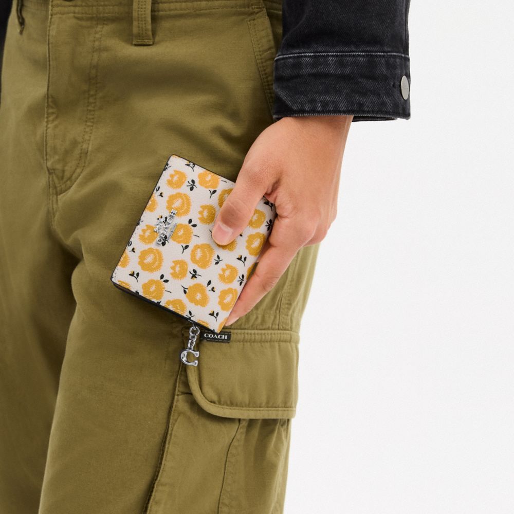 Snap Wallet With Floral Print