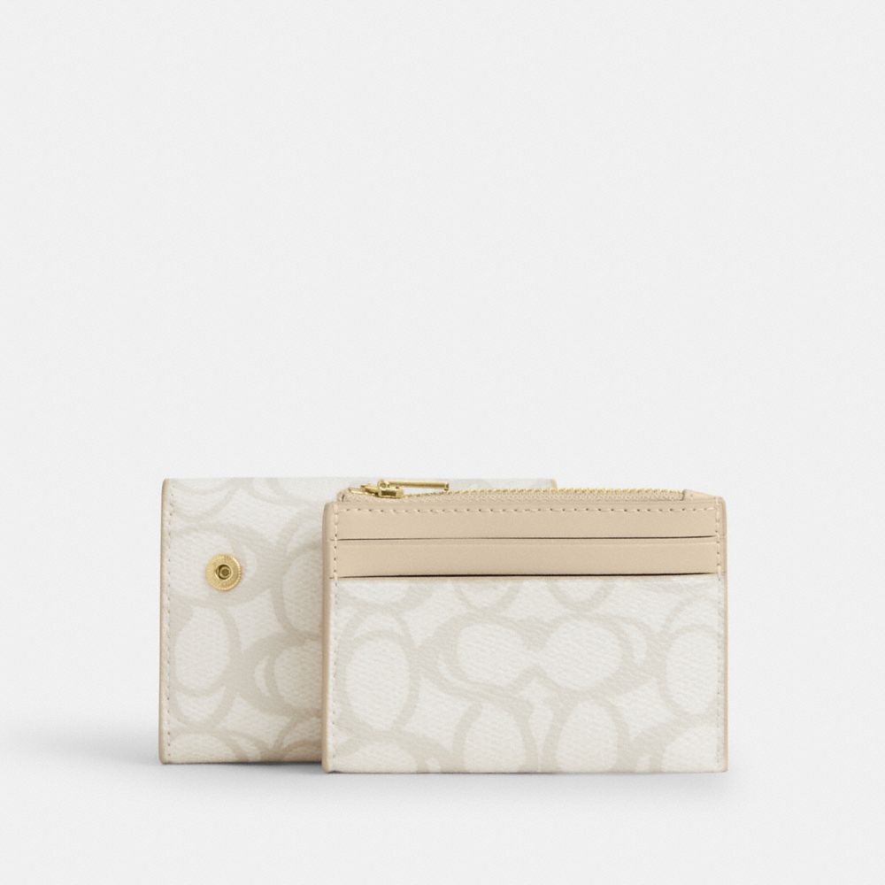 Card Holder Wallet In Sketch Signature Canvas