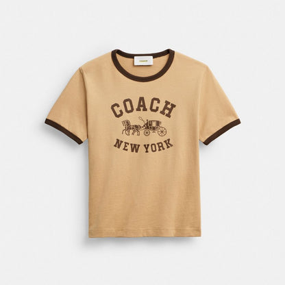 Horse And Carriage Ringer T-Shirt In Organic Cotton