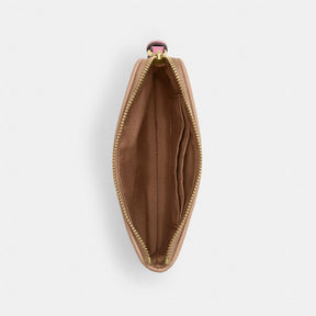 Corner Zip Wristlet With Plaid Print