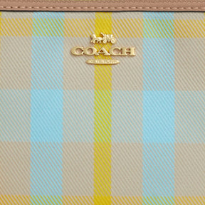 Corner Zip Wristlet With Plaid Print