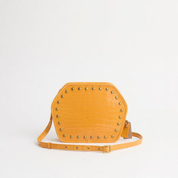 Reloved Zip Geometric Pouch In Alligator