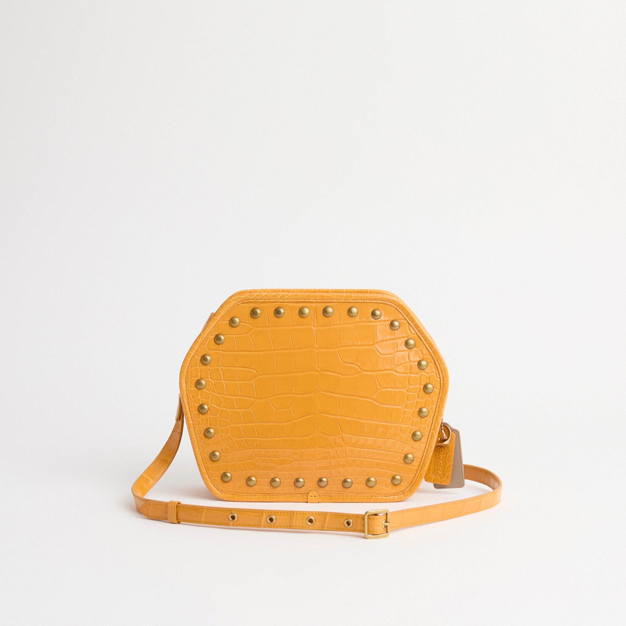 Reloved Zip Geometric Pouch In Alligator