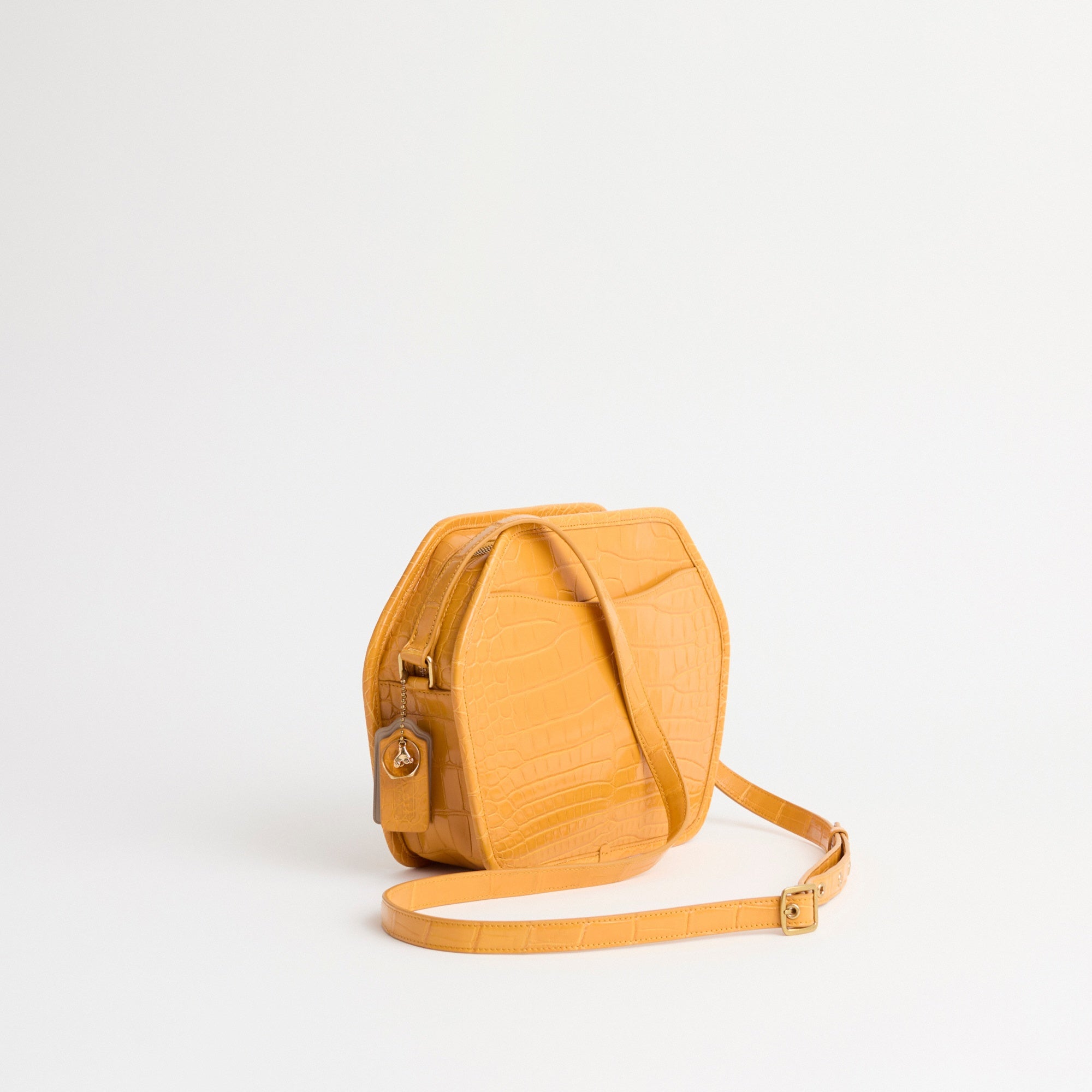 Reloved Zip Geometric Pouch In Alligator