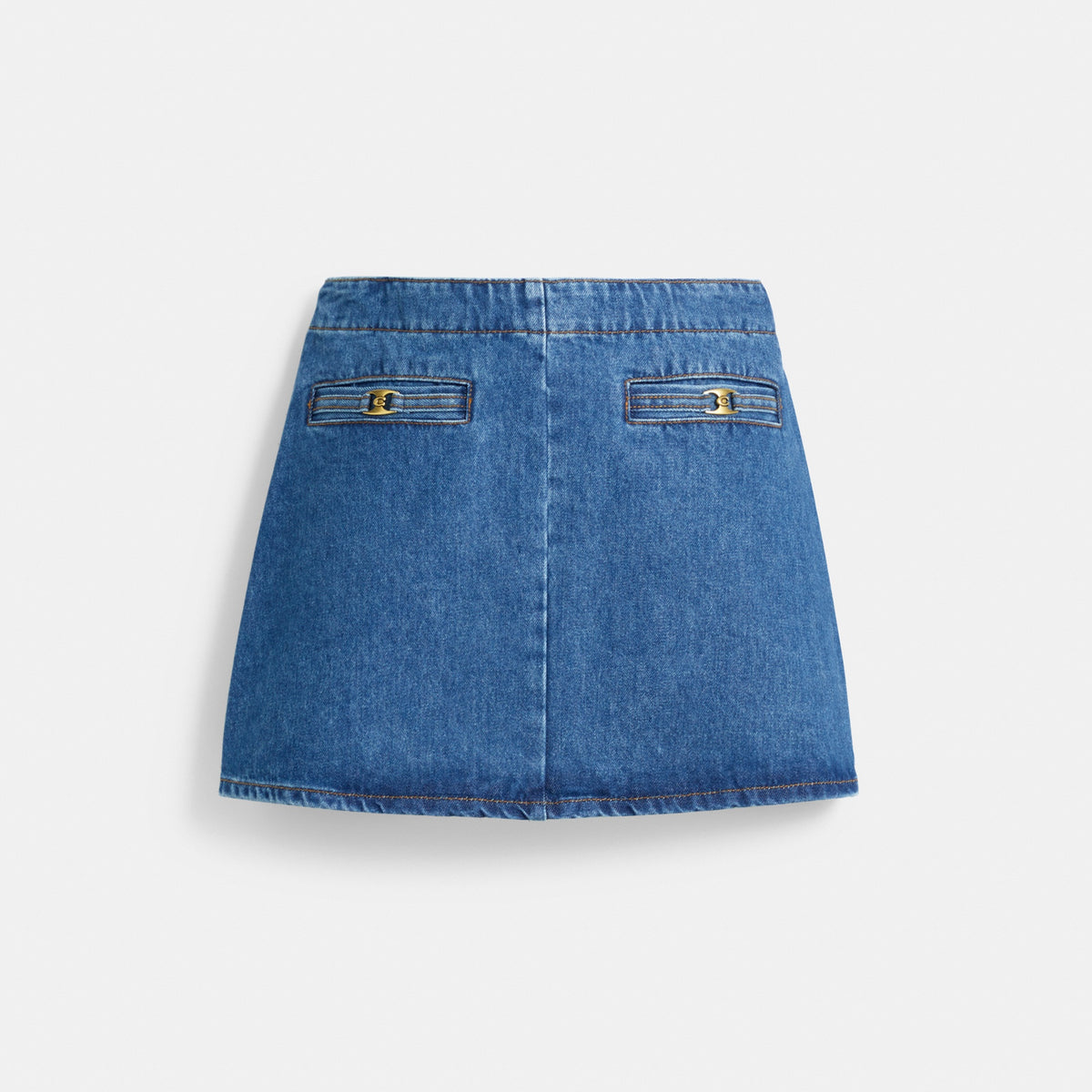 Heritage C Denim Mini Skirt In Organic Cotton