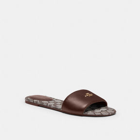 Slide Sandal In Signature Jacquard