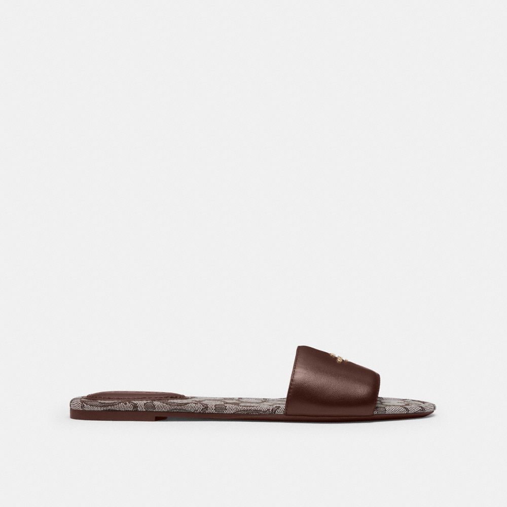 Slide Sandal In Signature Jacquard