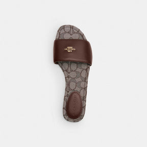 Slide Sandal In Signature Jacquard