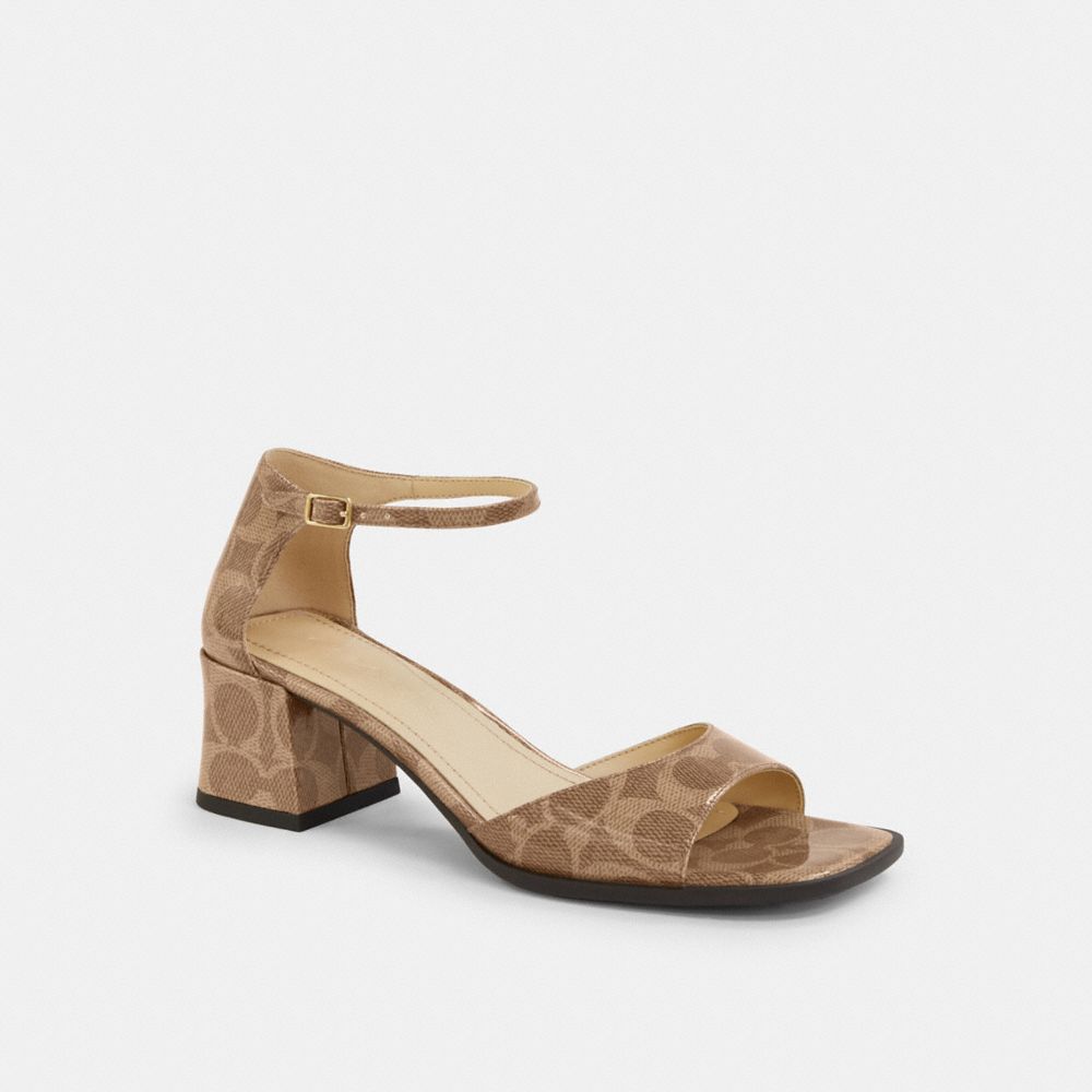 Block Heel Sandal In Signature Canvas
